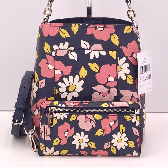 Kate Spade Darcy Road Trip Floral Small Bucket and Wallet Set - Picture 4 of 15